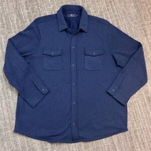 Vineyard Vines Navy Blue Button-Up Fleece shirt XXL